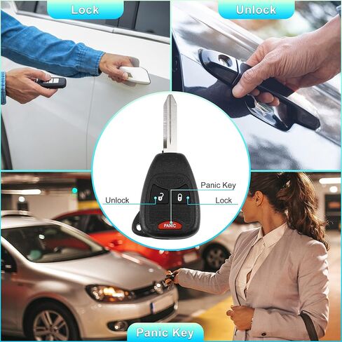 X AUTOHAUX 2PCS OHT692427AA 315MHz استبدال مفتاح السيارة عن بعد دخول بدون مفتاح فوب لدودج المنتقم شاحن عيار دورانجو لرام لقائد جيب 3 زر مع مفتاح الباب in Saudi Arabia