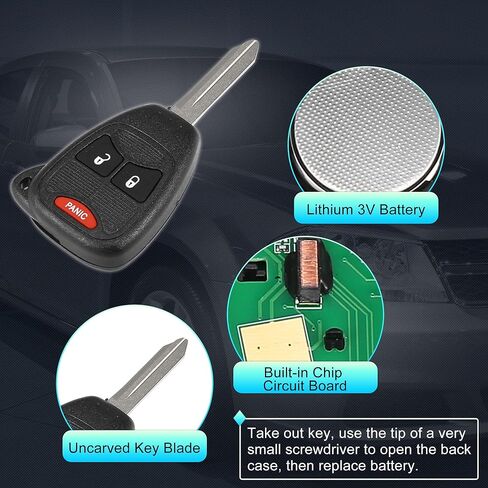 X AUTOHAUX 2PCS OHT692427AA 315MHz استبدال مفتاح السيارة عن بعد دخول بدون مفتاح فوب لدودج المنتقم شاحن عيار دورانجو لرام لقائد جيب 3 زر مع مفتاح الباب in Saudi Arabia