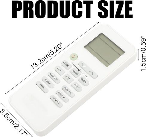 Air Conditioner Remote Controller 190424(XHY-S) Compatible with TCL Air Conditioning GYKQ-52, LCD A/C Remote Control with ECO Function, ℉⇌℃ Switch, Home Appliance Supplies in Kuwait