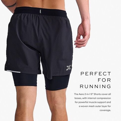 شورت 2XU رجالي Aero Mesh 2 في 1 مقاس 5 بوصات in Saudi Arabia