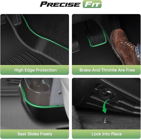 Cartist Floor Mats for Jeep Wrangler JK 4-Door 2007-2018, All Weather Cargo Liner for Wrangler Accessories, Heavy Duty TPE Cargo Mats, Car Accessories in Saudi Arabia