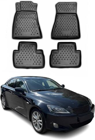OMAC بطانة أرضية الحصير لسيارة لكزس IS250 RWD 2006-2013 نوع أسود مناسب لجميع الأحوال الجوية 4 قطع in Saudi Arabia
