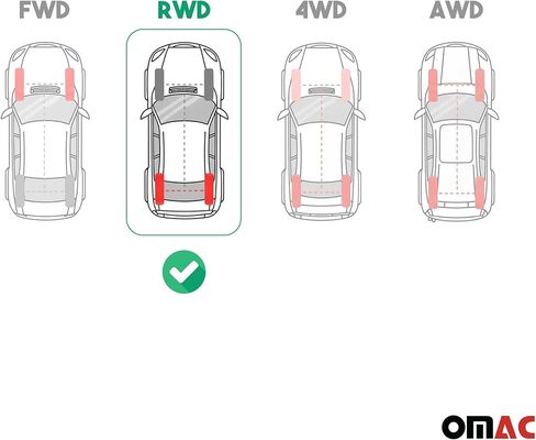OMAC بطانة أرضية الحصير لسيارة لكزس IS250 RWD 2006-2013 نوع أسود مناسب لجميع الأحوال الجوية 4 قطع in Saudi Arabia
