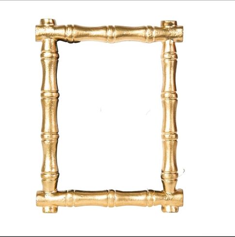 Jaye's Studio Cast Metal Decorative Photo & Picture Frame With Easel Stand, Glass Display, Handmade Bamboo Design, Tarnish Resistant Finish, Gracie Chloe Line, 3 Size Options (Gold, 5x7) in Saudi Arabia