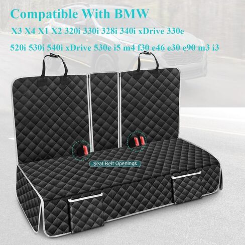 غطاء مقعد سيارة للكلاب متوافق مع BMW X3 X4 X1 X2 3 5 Series 330i 328i m4 f30 e46 e30 e90 m3 i3 ملحقات المقعد الخلفي، أغطية المقعد الخلفي لشاحنة الحيوانات الأليفة المقاومة للماء مع دعم مانع للانزلاق 2000-2026 in Saudi Arabia