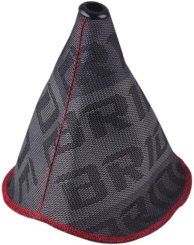 Black Car Shift Boot Cover Fabric Shifter Dust Protector Universal Decor Car Shift Knob Cover with Stitch Manual Automatic Gear Shift Knob Cover Protective Car Interior Accessories in Saudi Arabia