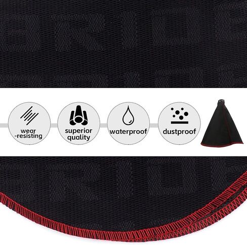 Black Car Shift Boot Cover Fabric Shifter Dust Protector Universal Decor Car Shift Knob Cover with Stitch Manual Automatic Gear Shift Knob Cover Protective Car Interior Accessories in Saudi Arabia