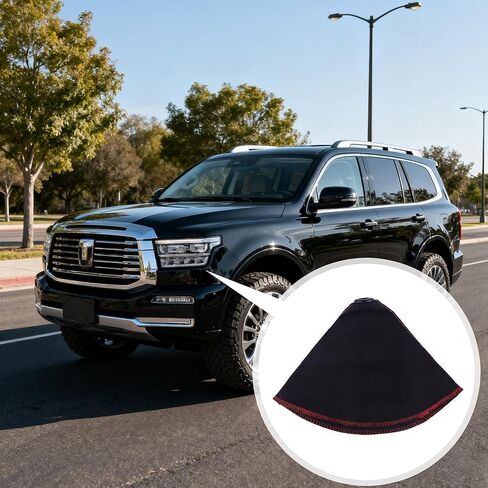 Black Car Shift Boot Cover Fabric Shifter Dust Protector Universal Decor Car Shift Knob Cover with Stitch Manual Automatic Gear Shift Knob Cover Protective Car Interior Accessories in Saudi Arabia