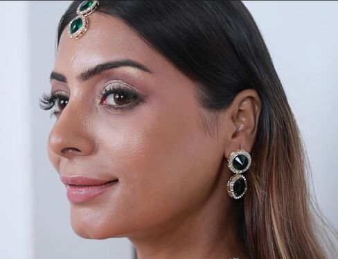 Beautiful Traditional 2-Layer Quartz Necklace Set | Ruby & Rhinestone Teardrop Earrings | Maang Tikka & Ring | Stylish Fashion Jewellery for Women & Girls in Kuwait