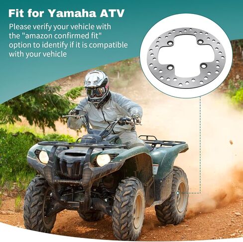 M MATI Rear Left/Right Brake Disc Rotor for Yamaha Grizzly 550 YFM550 2009-2014 Grizzly 700 YFM700 2007-2020 1HP-F582V-00-00 in Kuwait