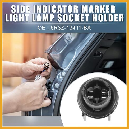 Side Indicator Marker Light Lamp Socket Holder 6R3Z-13411-BA for Ford Fiesta 2011-2013 for Ford for Mustang 2005-2021 for Ford for Ranger 2019-2021 Replacement in Saudi Arabia
