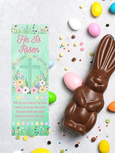 He is Risen Easter Bookmark – Pastel Watercolor Cross with Matthew 28:6 (NIV) | Christian Bible Verse Gift for Easter, Church, & Bible Study (25 Count) in Saudi Arabia