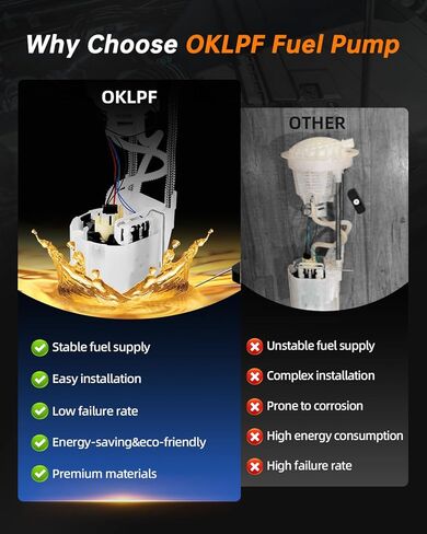 OKLPF وحدة مضخة الوقود الكهربائية الجمعية E7165M متوافق مع 2004 2005 2006 2007 2008 2009 دودج رام 1500 V8 5.7L 2004-2007 رام 1500 V6 3.7L V8 4.7L، 2005-2009 دودج رام 2500 رام 3500 V8 5.7 لتر in Saudi Arabia
