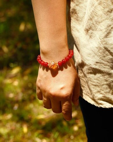 Spiritual Gemstones and Crystals Beaded Bracelets Protection Raw Citrine Bracelets for Women and Men Wealth Good Luck Jewelry Unisex in Saudi Arabia