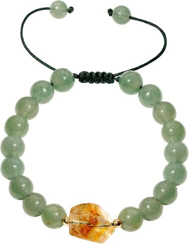 Spiritual Gemstones and Crystals Beaded Bracelets Protection Raw Citrine Bracelets for Women and Men Wealth Good Luck Jewelry Unisex in Saudi Arabia