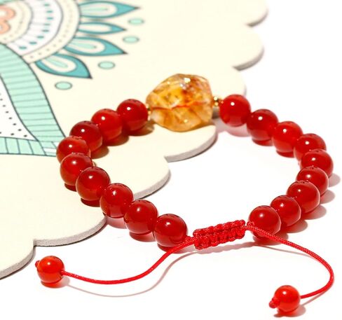 Spiritual Gemstones and Crystals Beaded Bracelets Protection Raw Citrine Bracelets for Women and Men Wealth Good Luck Jewelry Unisex in Saudi Arabia