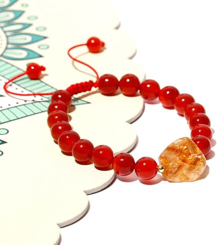 Spiritual Gemstones and Crystals Beaded Bracelets Protection Raw Citrine Bracelets for Women and Men Wealth Good Luck Jewelry Unisex in Saudi Arabia