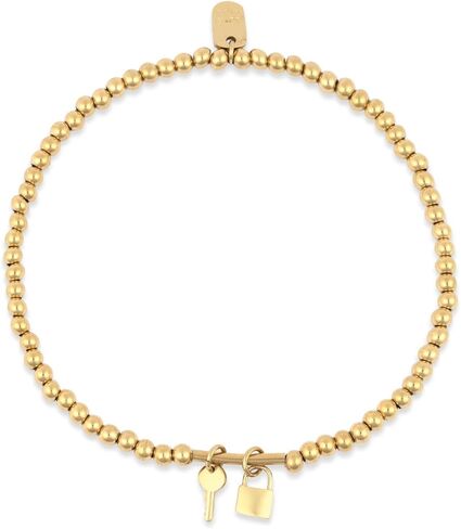 Pura Vida Lock And Key Stretch Bracelet - Premium Materials - Durable Stretch Cord in Saudi Arabia