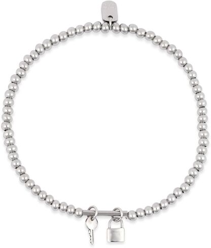 Pura Vida Lock And Key Stretch Bracelet - Premium Materials - Durable Stretch Cord in Saudi Arabia
