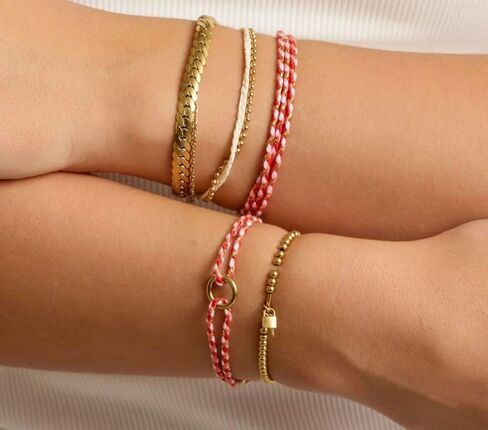 Pura Vida Lock And Key Stretch Bracelet - Premium Materials - Durable Stretch Cord in Saudi Arabia