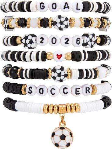 salircon سوار كرة القدم للنساء، 2026 لعبة يوم الطين الصداقة المجوهرات تكويم أساور مطرز للرياضة فريق مدرب أمي النساء الرجال المجوهرات الملحقات الرياضية حزب تفضل in Kuwait