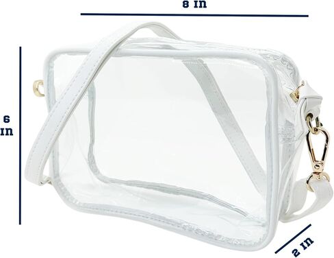U Miami Clear Stadium Approved Crossbody Bag Set with Licensed (Go Canes) 1.5" Adjustable Strap – NCAA Game Day Purse for Women in Saudi Arabia