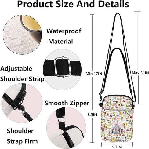 G2TUP Princess Castle Crossbody Bag Princess Crossbody Purse Princess Squad Gifts Princess Friends Messenger Bag in Saudi Arabia