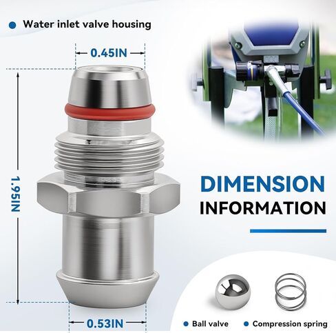 طقم استبدال صمام المدخل 16E844، لـ Graco Magnum X7、 X5 (سلسلة B، C، D) - يعمل على إصلاح مشكلات الشفط والتحضير وتسرب الطلاء in Kuwait