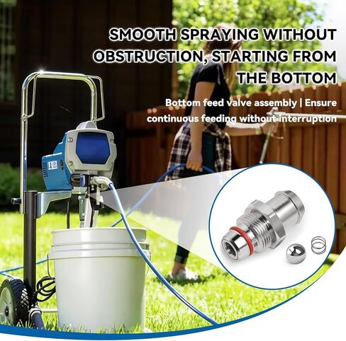 طقم استبدال صمام المدخل 16E844، لـ Graco Magnum X7、 X5 (سلسلة B، C، D) - يعمل على إصلاح مشكلات الشفط والتحضير وتسرب الطلاء in Kuwait