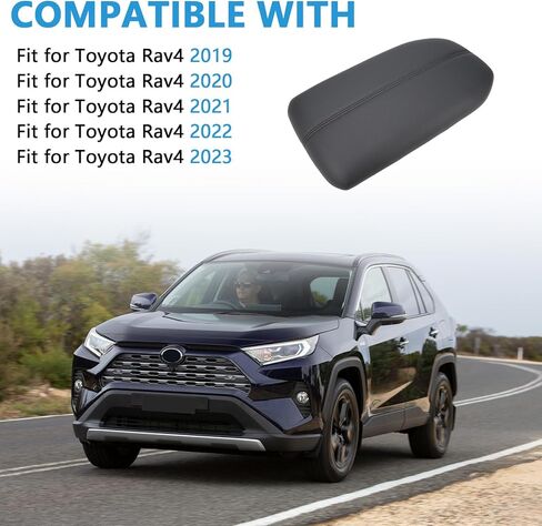 Center Console Lid Cover Armrest Compatible with Toyota Rav4 2019 2020 2021 2022 2023 Blakc Replaces 58920-42010-C0 in Kuwait