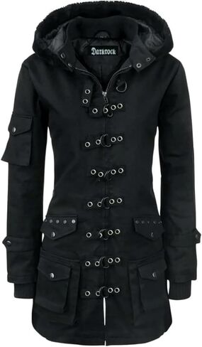 Darkrock Women's Winter Coat Sherpa Lined Cotton Military Jacket Thicken Heavy Parka with Hood in Saudi Arabia