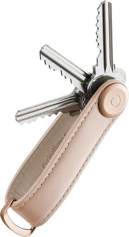 Orbitkey Leather Key Organizer Blush with Blush Stitching + Orbitkey Bottle Opener Compatible with Orbitkey Key Organizer & Key Ring in Saudi Arabia