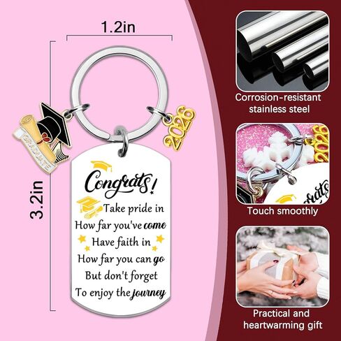 Class Of 2026 Graduation Keychain 2026 Graduation Gifts for Her Him Middle High School Graduations Gifts for Her College Graduations Gift for Women Senior Masters Degree Student Grad Gift Ideas in Kuwait