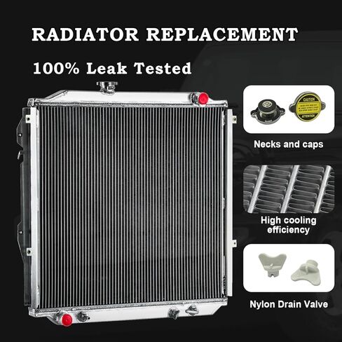 2 Row Aluminum Radiator Replacement for 1996-2000 Toyota 4Runner 2.7L 1996-2002 Toyota 4Runner 3.4L AT Base Limited SR5 Sport in Kuwait