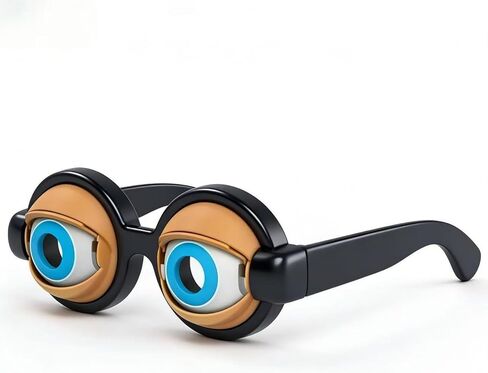 Funny Prop Glasses, Blinking Eye Glasses, Crazy Eyes Kinetic Winking Glasses, Novelty Funny Party Costume Props For Adults in Saudi Arabia