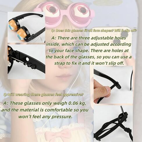 Funny Prop Glasses, Blinking Eye Glasses, Crazy Eyes Kinetic Winking Glasses, Novelty Funny Party Costume Props For Adults in Saudi Arabia