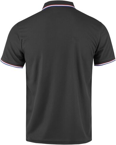 Men's Polo Shirts Solid Slim Fit Short Sleeve - Athletic Casual Polos Pure Black in Saudi Arabia