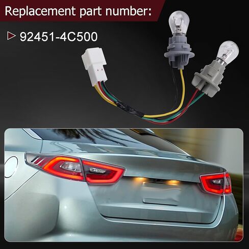 92451-4C500 Rear Tail Light Bulb Socket and Wire Harness Fits for Kia Optima 2014 2015, Rear Tail Light Bulb Socket Wire Harness in Kuwait