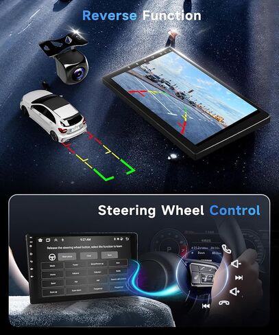 2G+64G Android Car Radio Car Stereo for Ford Focus 2012-2018 with Wireless Carplay Android Auto, 9’’ Touch Screen Head Unit with Mirror Link WiFi GPS Bluetooth FM RDS EQ AHD Backup Camera SWC MIC in Kuwait