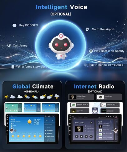 2G+64G Android Car Radio Car Stereo for Ford Focus 2012-2018 with Wireless Carplay Android Auto, 9’’ Touch Screen Head Unit with Mirror Link WiFi GPS Bluetooth FM RDS EQ AHD Backup Camera SWC MIC in Kuwait