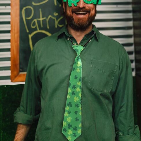 بدلة أزياء Nanou St. Patrick's Day Party Leprechaun، قبعة Leprechaun خضراء، ملحق 4 قطع (قبعة، لحية، ربطة عنق، ربطة عنق) in Saudi Arabia