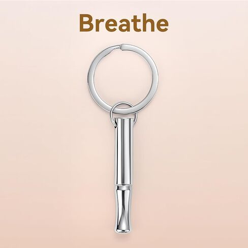 اليقظه التنفس المفاتيح تخفيف التوتر قلادة الفولاذ المقاوم للصدا القلق التنفس المفاتيح للنساء الرجال in Kuwait