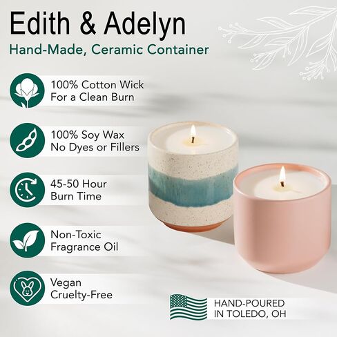 The Growing Candle, 3 Pack Scented Aromatherapy Candles for Autumn, 8.5oz Ceramic Pots, 100% Soy Wax in Saudi Arabia