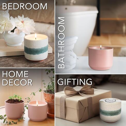 The Growing Candle, 3 Pack Scented Aromatherapy Candles for Autumn, 8.5oz Ceramic Pots, 100% Soy Wax in Saudi Arabia