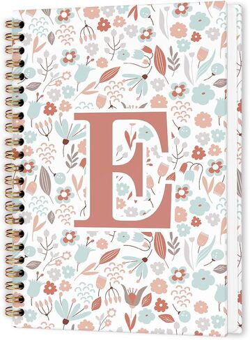 nvucamd Customized Letter W Journaling Notebooks, Initial Monogrammed Gifts Office Supplies for Women, Personalized Monogram Aesthetic Spiral Notebook, Custom Initial Journal Notebook,5.5x8.11inch in Saudi Arabia