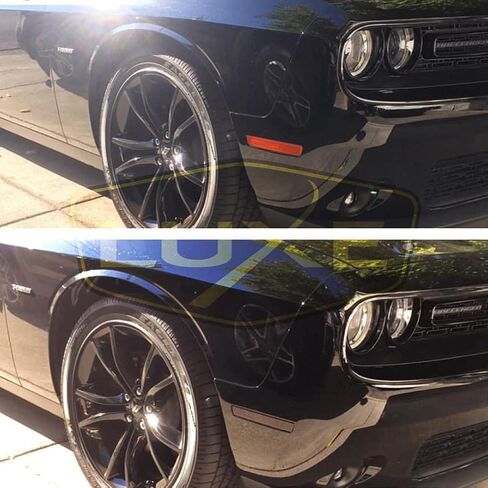 Luxe Auto Concepts Dark Smoke Side Marker Tint Kit for 2015-2023 Dodge Challenger | Exact Cut Dry Application LightWrap Vinyl Film with Air Release Channels in Saudi Arabia