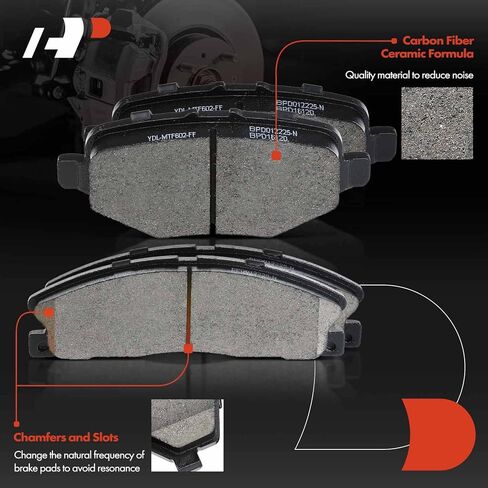 A-Premium Front and Rear Ceramic Disc Brake Pads Set Compatible with Select Ford and Lincoln Models - Taurus, Explorer, Flex, Police Interceptor Sedan/Utility, Special Service Police Sedan, MKS, MKT in Saudi Arabia