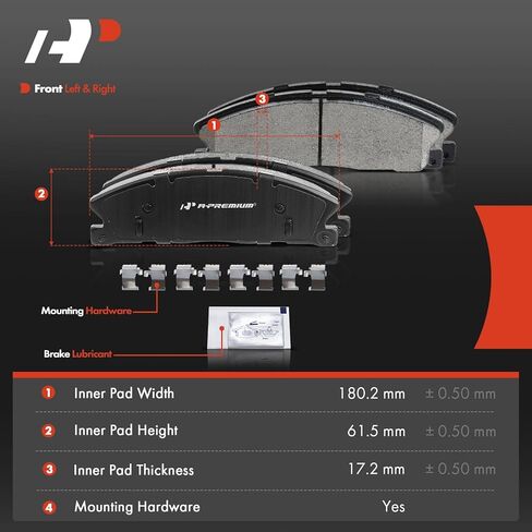 A-Premium Front and Rear Ceramic Disc Brake Pads Set Compatible with Select Ford and Lincoln Models - Taurus, Explorer, Flex, Police Interceptor Sedan/Utility, Special Service Police Sedan, MKS, MKT in Saudi Arabia