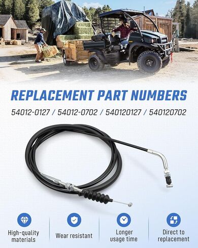 Throttle Cable Fit for Kawasaki Mule 600 610 SX Drive Shift Control Cable Replace 540120702 54012-0127 54012-0702 in Saudi Arabia