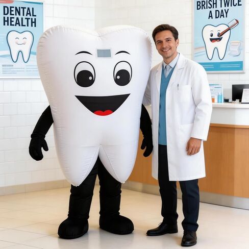 Inflatable Tooth mascot costume Halloween tooth costume tooth Doctor Charity Event Adult Cosplay Costume in Kuwait